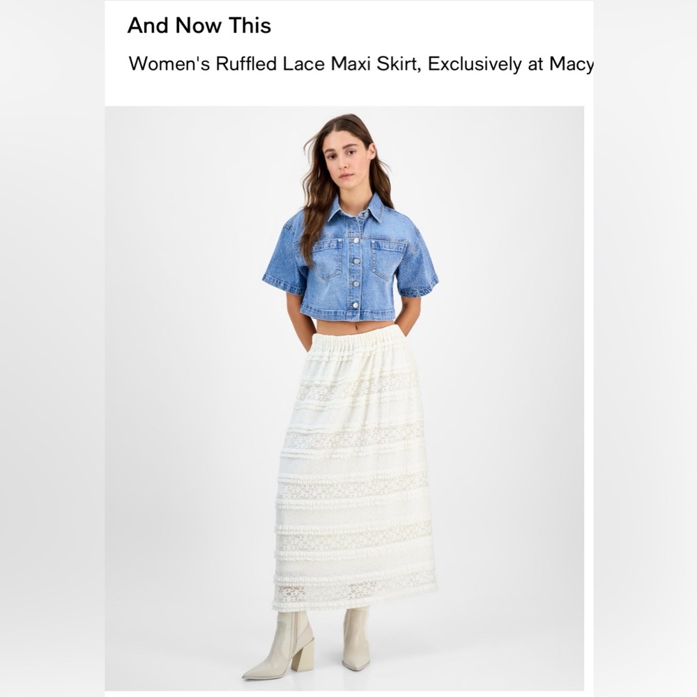 And Now This Women’s cream lace maxi